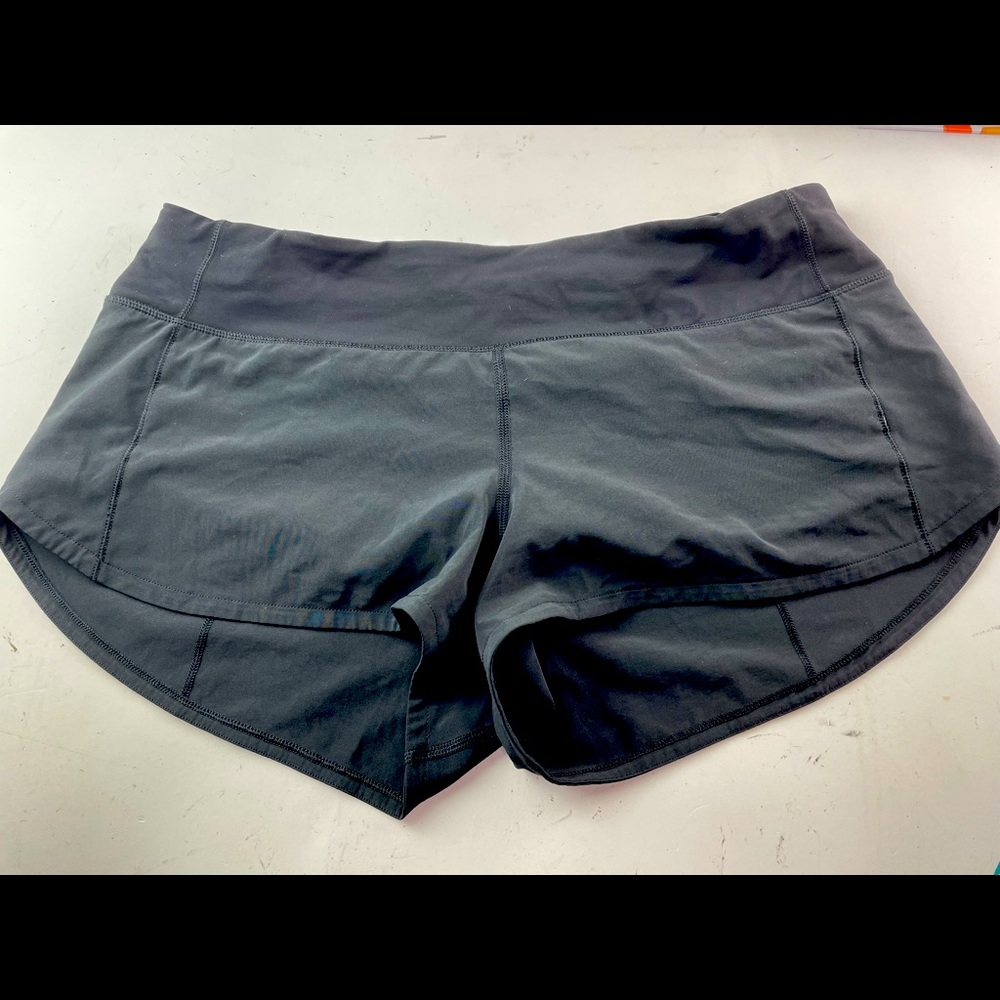 Lululemon 8 black speed shorts